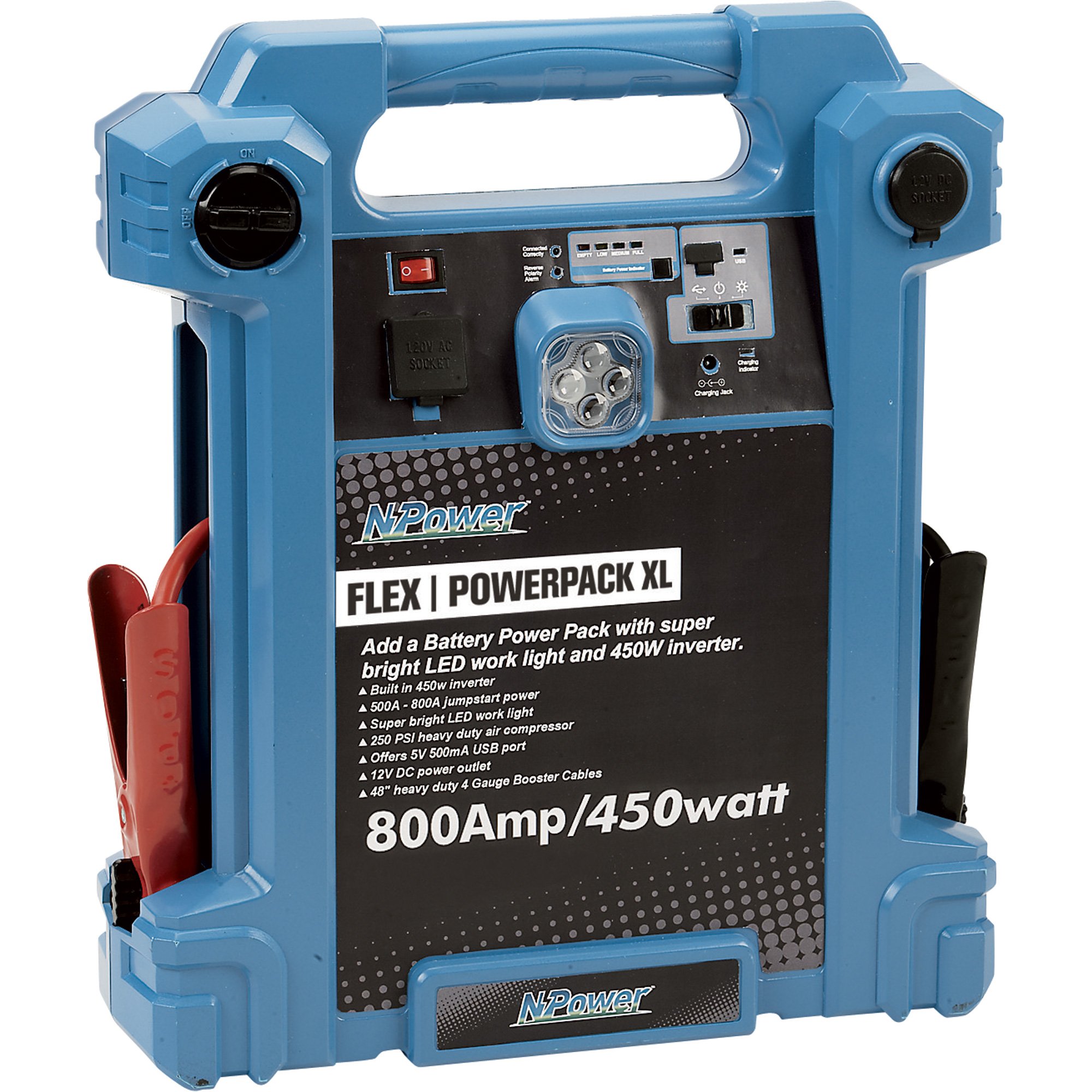 NPower Flex Powerpack XL 6-in-1 Powerpack/Jumpstarter Air Compressor System